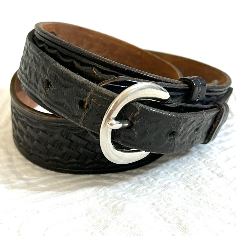 Bucheimer Clark Vintage Black Leather Utility Belt